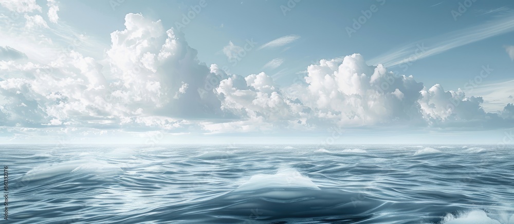 Poster Scenic seascape with a variety of unique water hues and a blank area for adding text or images, known as a copy space image.