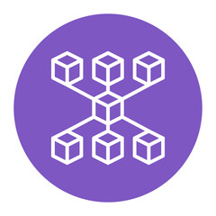 Obraz premium Blockchain icon vector image. Can be used for Digital Disruption.