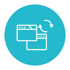 Cross Browser Testing icon vector image. Can be used for Software Testing.