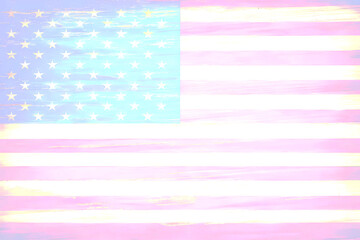 A bright vector illustration of USA flag with white centre and vignette. Apt for use as posters, letter heads, backdrops, banners, greeting cards for US Independence Day, 4th of July or Memorial Day. 