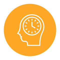 Time Perception icon vector image. Can be used for ADHD.