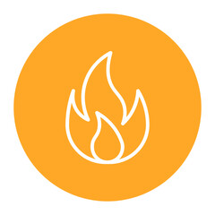 Fire icon vector image. Can be used for Skin Burns.