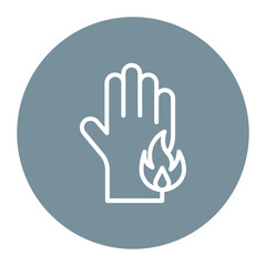 Obraz premium Scald icon vector image. Can be used for Skin Burns.