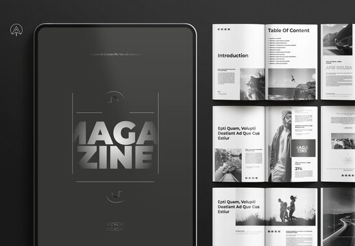 Black Magazine Template