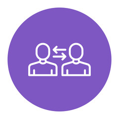 Acquaintance icon vector image. Can be used for Social Relationship.