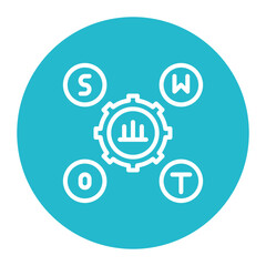 SWOT Analysis icon vector image. Can be used for Market Research.