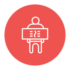 Barium Swallow icon vector image. Can be used for Medical Tests.