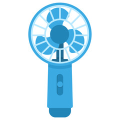 Handheld cooling fan vector cartoon illustration isolated on a white background. © Roi_and_Roi