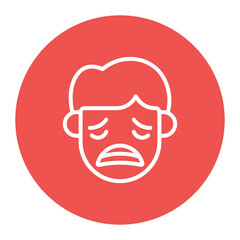 Fototapeta premium Disappointed icon vector image. Can be used for Human Emotions.