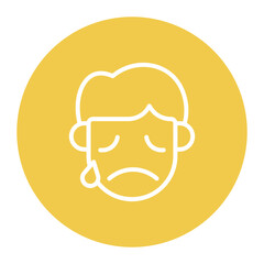 Obraz premium Sad icon vector image. Can be used for Human Emotions.