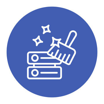 Data Cleaning icon vector image. Can be used for Data Science.