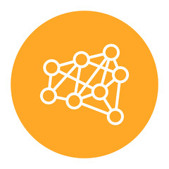 Neural Network icon vector image. Can be used for Data Science.