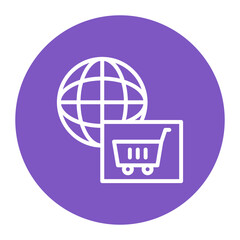 Global Market icon vector image. Can be used for Data Science.