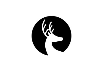 deer head logo template icon vector illustration