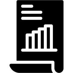 Business, chart, growth, documents Icon