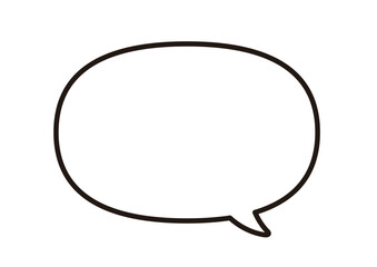 ベクターデータは線幅の太さが変更できる。右斜め下向きの丸い吹き出し。