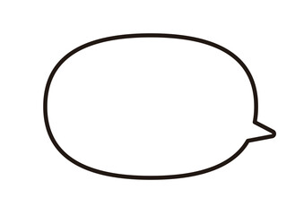 ベクターデータは線幅の太さが変更できる。右向きの丸い吹き出し。