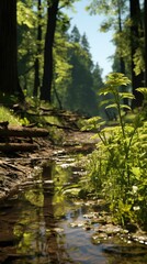 Obraz premium river in the woods