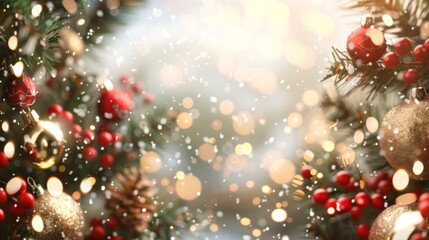 Christmas lights garlands background illustration generated by ai