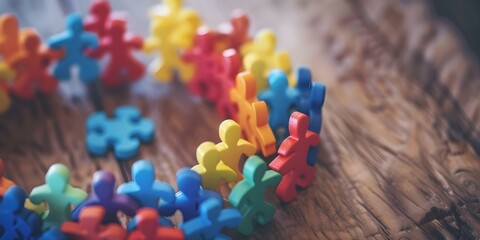 Celebrating diversity on World Autism Awareness Day with support and understanding. Concept Inclusive Communities, Autism Acceptance, Neurodiversity Celebration, Understanding Differences