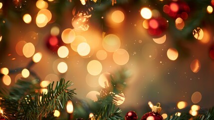 Christmas lights garlands background illustration generated by ai