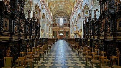 Interior of Basilica of Saints Cyril and Methodius from Czech Republic