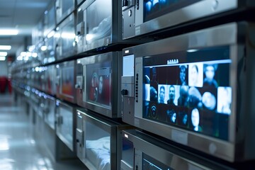 Live Digital Feeds Displayed in Medical Facility Control Room