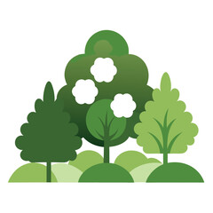 Background with green-toned bushes
