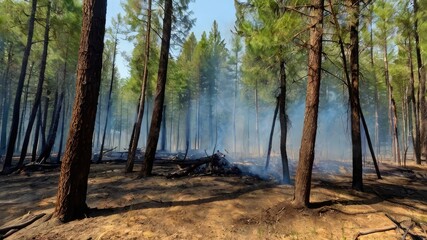 Obraz premium morning in the forest