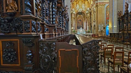 Interior of Basilica of Saints Cyril and Methodius from Czech Republic