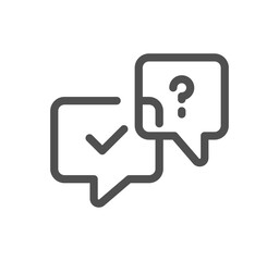 Feedback related icon outline and linear vector.	
