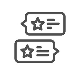 Feedback related icon outline and linear vector.	
