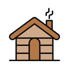 Ski house icon