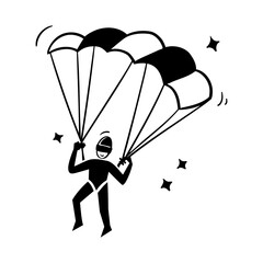 parachute icon illustration
