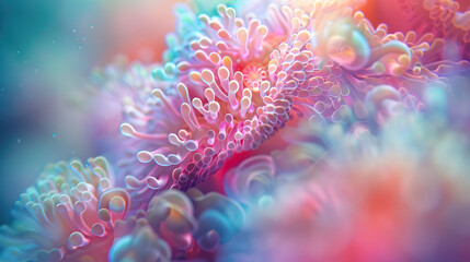 Fototapeta premium Vibrant Underwater Anemones