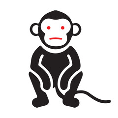 Monkey silhouettes Simple Illustration