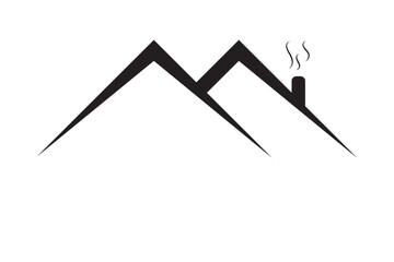 House roof simple icon vector. Flat design