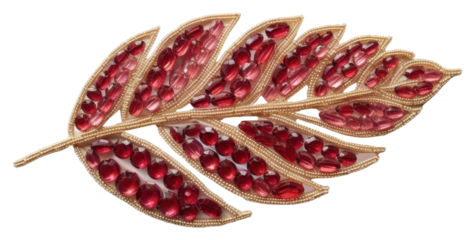 PNG Leaf brooch jewelry plant.