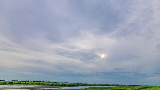 日没のタイムラプス