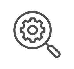 Search engine optimization related icon outline and linear vector.	
