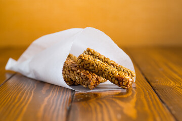 sweet sticks candy made from sunflower seeds