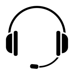 Obraz premium Headphone glyph icon
