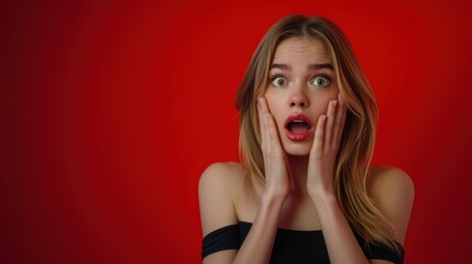 The surprised woman portrait