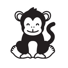 Monkey silhouettes Simple Illustration