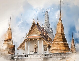 Fototapeta premium beautiful temple in thailand