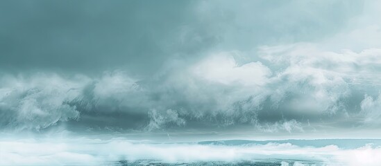 Obraz premium Captivating and serene scenery featuring a soft cloudy sky with ample copy space image.