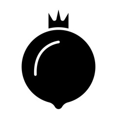 Pomegranate glyph icon