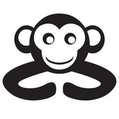Monkey silhouettes Simple Illustration