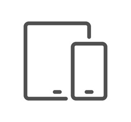 Personal devices related icon outline and linear vector.	
