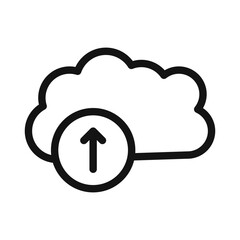 Cloud Upload Arrow Icon Ideal for Data Storage